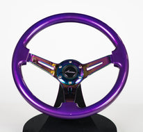 AVENUE ELECTRIC PURPLE/ NEOCHROME SPOKES STEERING WHEEL