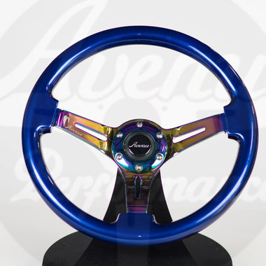 AVENUE DAYTONA BLUE/ NEOCHROME SPOKES STEERING WHEEL