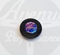 AVENUE LOGO BLUE CHERRY BLOSSOM HORN BUTTON