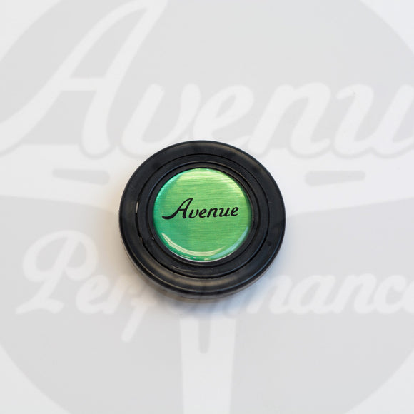 AVENUE LOGO KRYPTONITE GREEN HORN BUTTON