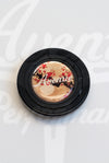 AVENUE LOGO TAN CHERRY BLOSSOM HORN BUTTON