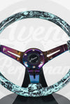 AVENUE MINTY DIGI CAMO/ NEOCHROME SPOKES HYDRO DIPPED STEERING WHEEL