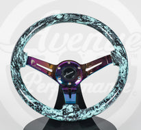 AVENUE MINTY DIGI CAMO/ NEOCHROME SPOKES HYDRO DIPPED STEERING WHEEL
