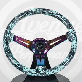 AVENUE MINTY DIGI CAMO/ NEOCHROME SPOKES HYDRO DIPPED STEERING WHEEL