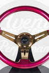 AVENUE CHERRY PEARL/ GOLD SPOKES STEERING WHEEL