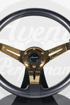 AVENUE TITANIUM/ GOLD SPOKES STEERING WHEEL