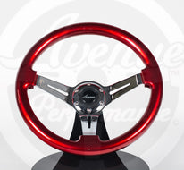 AVENUE CANDY APPLE/ CHROME SPOKES STEERING WHEEL