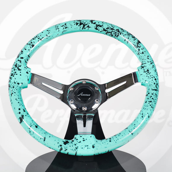 AVENUE MINTY BASE/ BLACK SPLATTER/ CHROME SPOKES STEERING WHEEL (LIMITED EDITION)