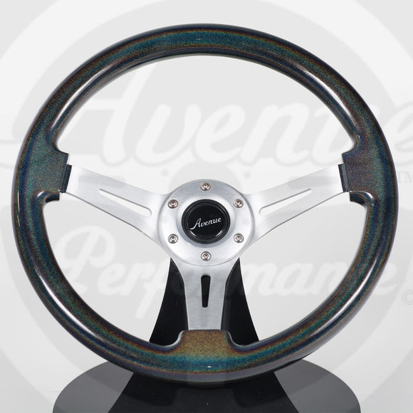 AVENUE STARDUST/ BRUSHED ALUMINUM SPOKES STEERING WHEEL