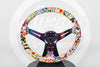 AVENUE STICKERBOMB/ NEOCHROME SPOKES HYDRO DIPPED STEERING WHEEL