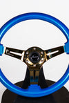 AVENUE ORIENTAL BLUE/ GOLD SPOKES STEERING WHEEL