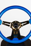 AVENUE ORIENTAL BLUE/ GOLD SPOKES STEERING WHEEL