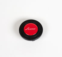 AVENUE RED LOGO HORN BUTTON W/ WHITE LETTERS