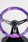 AVENUE GALAXY/ CHROME SPOKES HYDRO DIPPED STEERING WHEEL