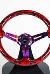 AVENUE RED SKULLS/ NEOCHROME SPOKES HYDRO DIPPED STEERING WHEEL