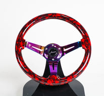 AVENUE RED SKULLS/ NEOCHROME SPOKES HYDRO DIPPED STEERING WHEEL