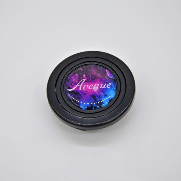 AVENUE LOGO BLUE GALAXY HORN BUTTON