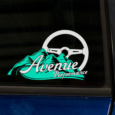 AVENUE PERFORMANCE MOUNTAIN STEERING WHEEL LOGO STICKER
