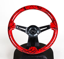 AVENUE RED BASE/ BLACK SPLATTER/ BLACK SPOKES STEERING WHEEL (LIMITED EDITION)
