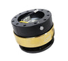 NRG 2.0 SERIES BLACK W/ GOLD CHROME RING QUICK RELEASE SRK 200BK C/GD