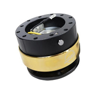 NRG 2.0 SERIES BLACK W/ GOLD CHROME RING QUICK RELEASE SRK 200BK C/GD