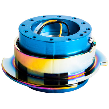 NRG 2.8 SERIES QUICK RELEASE BLUE BODY W/ NEOCHROME RING SRK-280BL/MC