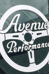 AVENUE PERFORMANCE STEERING WHEEL LOGO STICKER (WHITE)