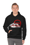 Avenue Mountain Design Unisex Hoodie Red/ Black