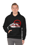 Avenue Mountain Design Unisex Hoodie Red/ Black
